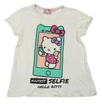 Bílé tričko s Hello Kitty Sanrio