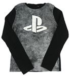 Šedo-černé pyžamové triko - PlayStation H&M
