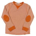 Oranžovo-bílé proužkaté triko H&M