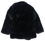 Černý kožešinový kabát zn. F&F