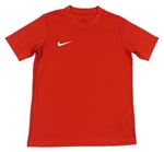 Červené sportovní funkční tričko s logem Nike