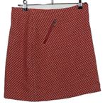 Dámská červeno-béžová vzorovaná vlněná sukně zn. M&S