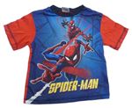 Modro-červené pyžamové tričko se Spidermanem 