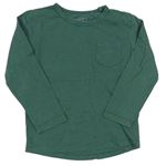 Smaragdové melírované triko s kapsou Next