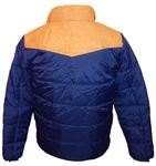 Pánská modro-oranžová šusťáková zimní bunda 