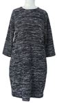 Dámské černé melírované pletené šaty Primark 