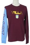 Pánské vínovo-světlemodré fotbalové triko s logem - Aston Villa FC 