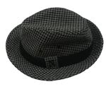 Šedo-černý vzorovaný klobouk 