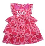 Růžové vrstvené šaty Barbie Pat Pat