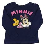 Tmavomodré triko s Minnie s překlápěcími flitry Disney