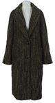 Dámský černo-béžový vzorovaný vlněný kabát George 
