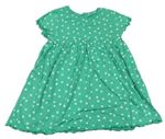 Zelené květované bavlněné šaty Primark