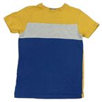 Okrovo-šedo-modré tričko George