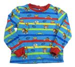 Azurovo-barevné pruhované pyžamové triko s Toy Story George