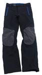 Černo-šedé outdoorové softshellové kalhoty Decathlon