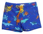 Modro-barevné nohavičkové plavky s podmořským světem John Lewis