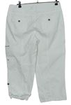 Dámské bílé plátěné capri rolovací kalhoty s kapsami zn. Diversi 