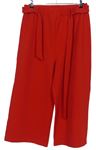 Dámské červené culottes kalhoty s páskem Jean Pascale 