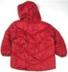 Červená zimní šusťáková bunda s kapucí a číslem zn. George 