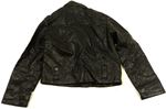 Černá koženková oteplená bunda zn. Adams