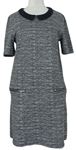 Dámské černo-bílé melírované pletené šaty H&M