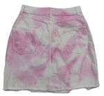 Růžovo-bílá riflová sukně zn. New Look