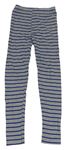 Šedo-modré pruhované spodní kalhoty