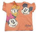 Oranžové tričko s Minnie a kamarády George