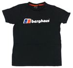 Černé tričko s logem Berghaus