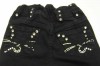 Černé riflové kalhoty s  kamínky