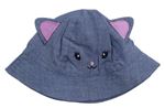 Tmavomodrý klobouk s kočičkou Matalan