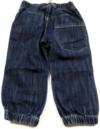 Tmavomodré riflové cuff kalhoty zn. H&M