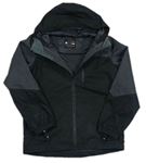 Černo-šedá šusťáková funkční bunda s kapucí Peter Storm