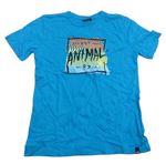 Modré tričko s potiskem Animal