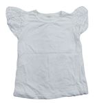 Bílé tričko s dirkovaným vzorem 