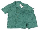 2set - Zelená košile s listy + bavlněné kraťasy Nutmeg