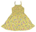 Žluté květované lehké šaty New Look
