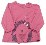 Růžové triko s ježkem Topomini