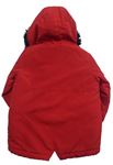 Červená šusťáková zimní bunda s kapucí s kožíškem zn. Next
