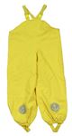 Žluté šusťákové laclové podšité kalhoty s kotvami Tchibo