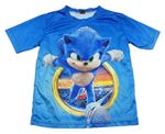 Modré sportovní tričko se Sonicem 