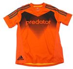 Neonově oranžový sportovní dres s pruhy Adidas