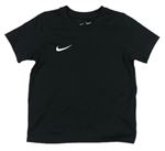 Černé funkční sportovní tričko s logem Nike