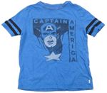 Modré tričko s CAPTAIN AMERICA a pruhy GAP