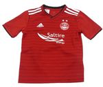 Červený pruhovaný fotbalový funkční  dres - Aberdeen F.C. Adidas