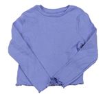 Modré žebrované triko Primark