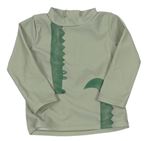 Tmavozelené UV triko s krokodýlem George