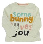 Smetanové triko s nápisem a králíkem F&F
