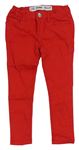Červené plátěné skinny kalhoty Denim Co.