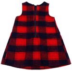 Tmavomodro-červené kostkované teplejší šaty zn. F&F